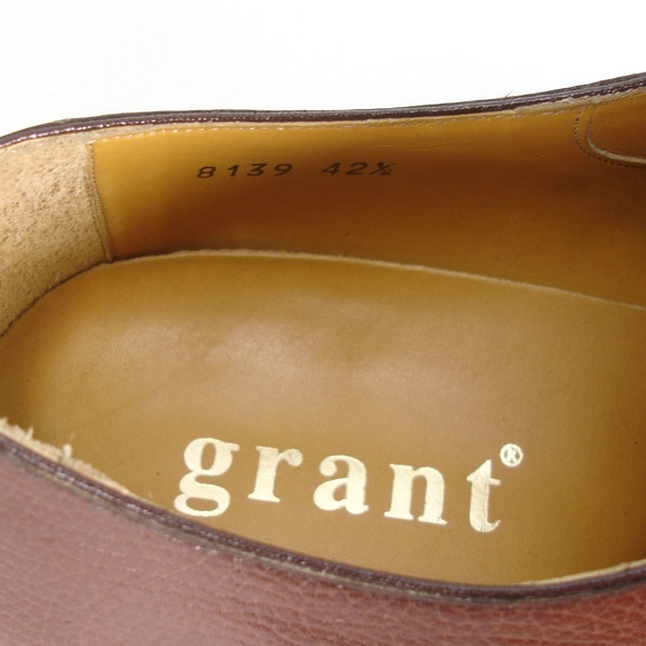 GRANT BROWN PEBBLE LEATHER MONK STRAP SHOES 42.5 - Picture 7 of 7